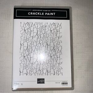 STAMPin UP Crackle Paint Wood Mount Block Background Artistic Effect Craft Card